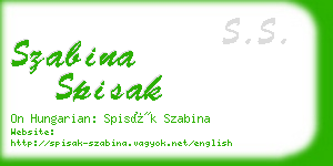 szabina spisak business card